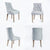 La Bella 2 Set Grey French Provincial Dining Chair Amour Oak Leg