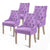 La Bella 4 Set Violet French Provincial Dining Chair Amour Oak Leg