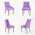 La Bella 4 Set Violet French Provincial Dining Chair Amour Oak Leg