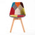 La Bella 4 Set Multi Colour Retro Dining Cafe Chair Padded Seat