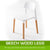 La Bella 4 Set White Retro Belloch Stackable Dining Cafe Chair