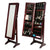 La Bella 146cm Walnut Mirror Jewellery Cabinet Storage Organiser LUVO