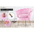 La Bella Shell Scallop Pink Armchair Lounge Chair Accent Velvet