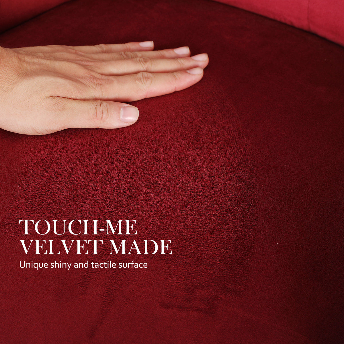 La Bella Red French Provincial Dining Chair Ring Studded Lisse Velvet Rubberwood