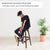 La Bella 4 Set 65cm White Brown Wooden Bar Stool Sophia Leather