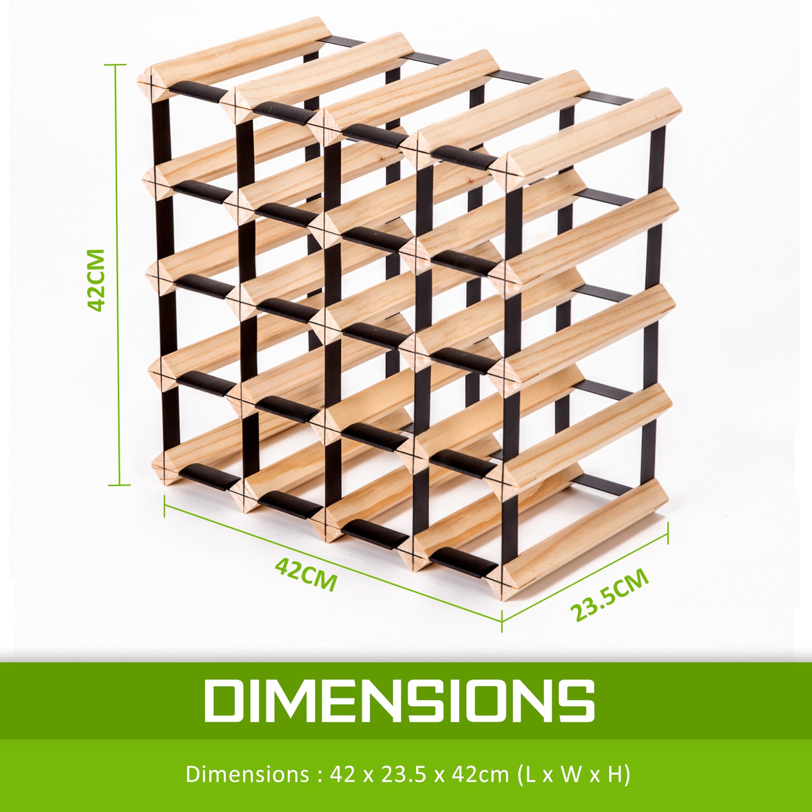 La Bella 20 Bottle Timber Wine Rack Storage Cellar Organiser