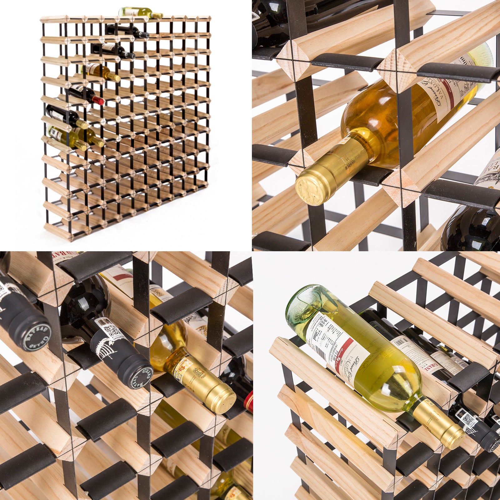 La Bella 110 Bottle Timber Wine Rack Storage Cellar Organiser