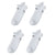 Rexy 4 Pack Large White Seamless Sport Sneakers Socks Non-Slip Heel Tab