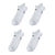 Rexy 4 Pack Medium White Seamless Sport Sneakers Socks Non-Slip Heel Tab