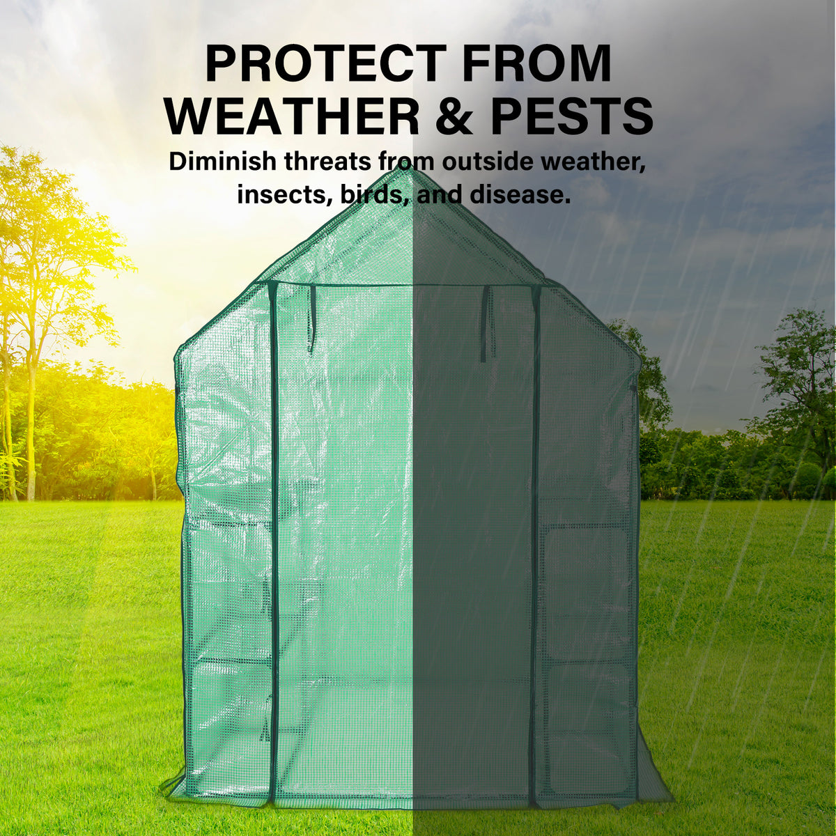 Home Ready Apex 143cm Garden Greenhouse Shed PE Cover Only