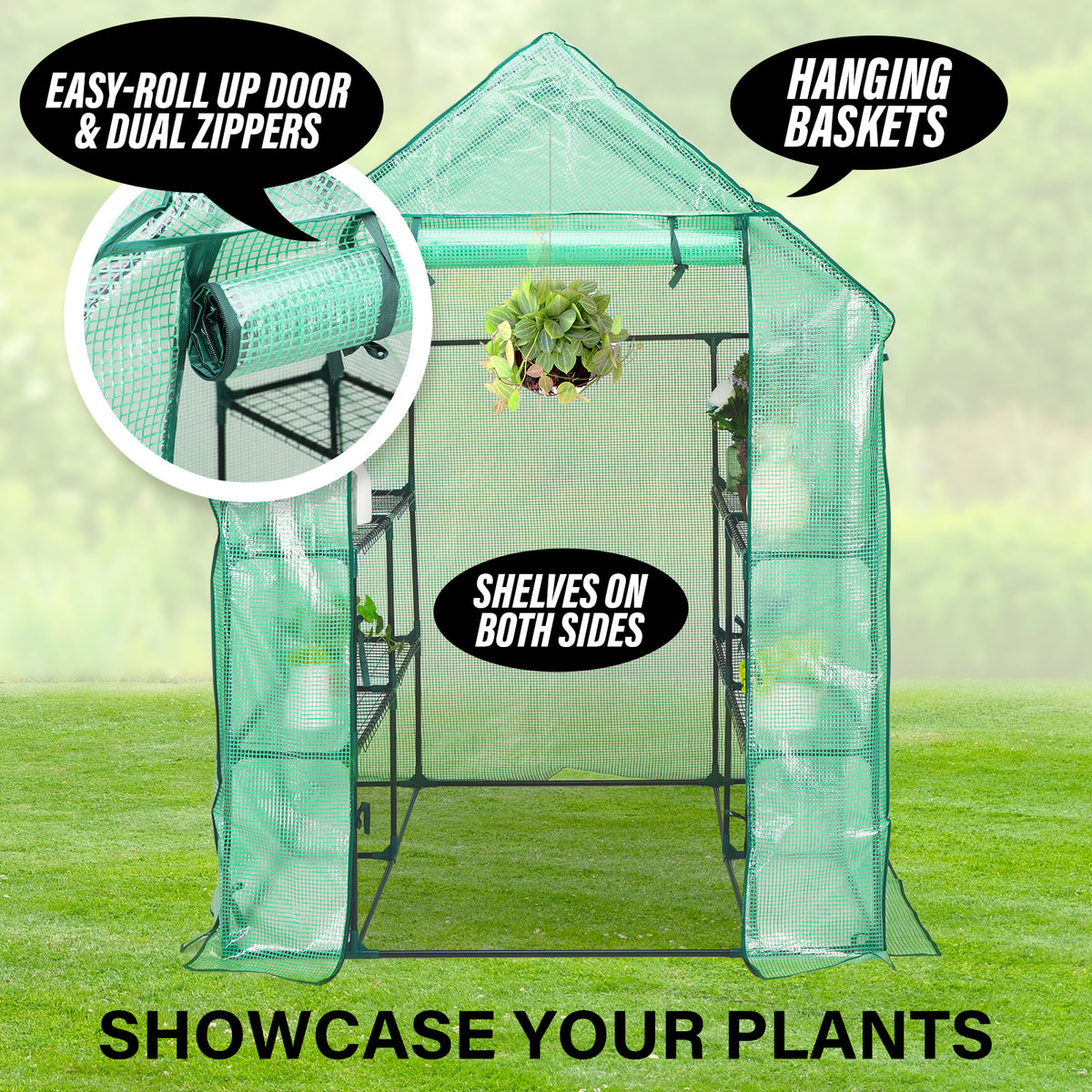 Home Ready Apex 143cm Garden Greenhouse Shed PE Cover Only