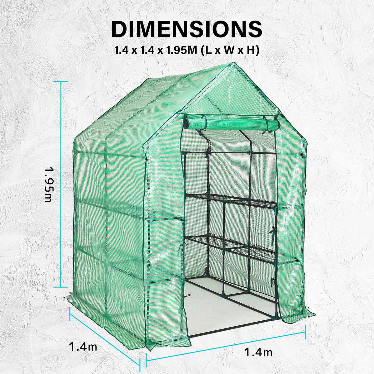 Home Ready Apex 143cm Garden Greenhouse Shed PE Cover Only