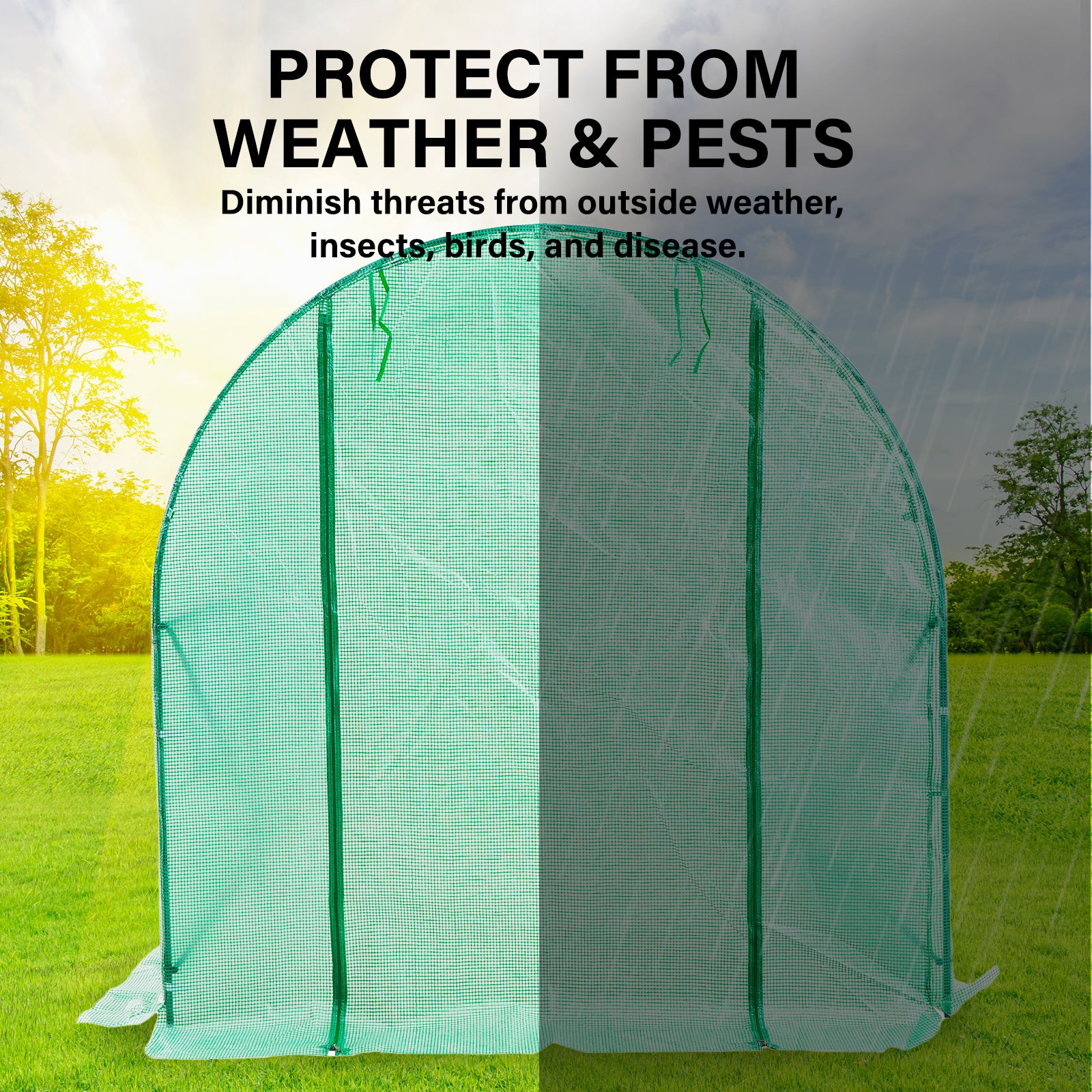 Home Ready Dome Tunnel 300cm Garden Greenhouse Shed PE Cover Only