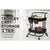 Kandoka 2 Tier Black Trolley Cart Storage Utility Rack Organiser Swivel Kitchen