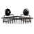 KiahLoc Black Medium Corner Basket Removable Suction