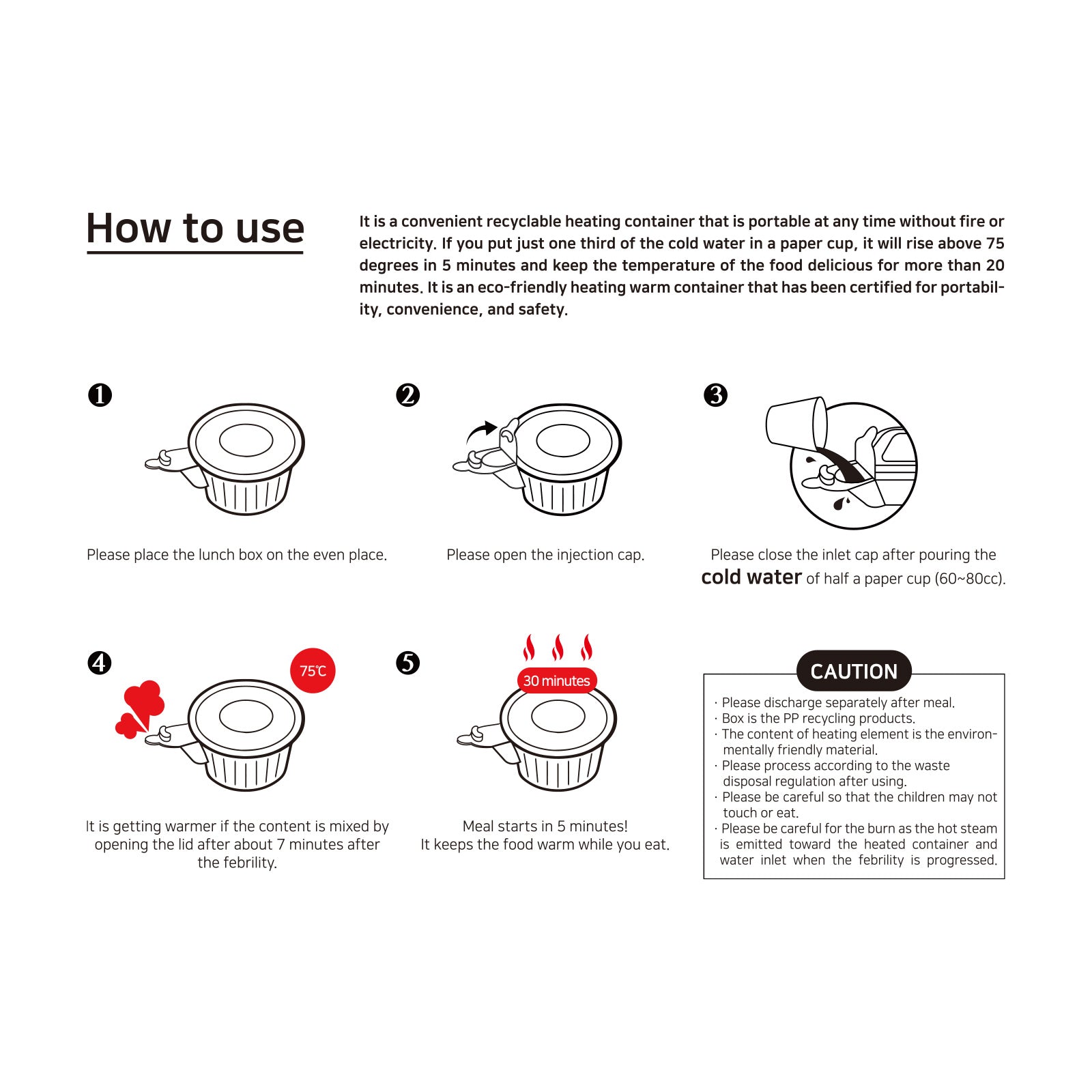 Sirak Food 100 Pack Dalat Heating Lunch Box Container 26cm B