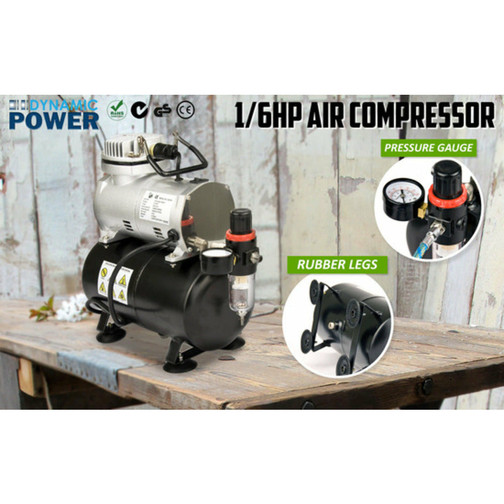 Dynamic Power Air Brush Compressor for Air Brush Spray 1/6HP 3L
