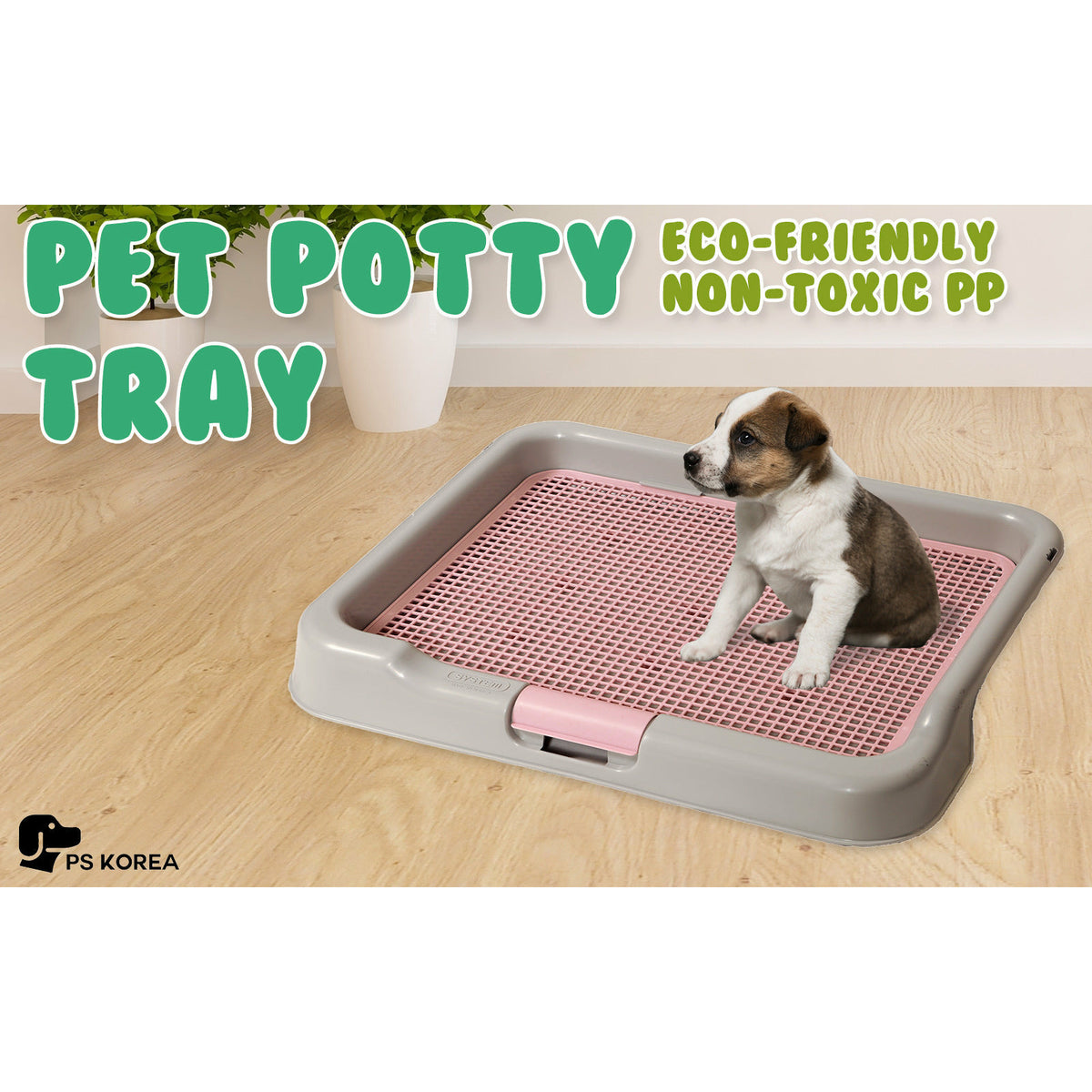 PS KOREA Grey Dog Pet Potty Tray Training Toilet Portable T3