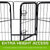 Paw Mate Pet Playpen Heavy Duty 31in 8 Panel Foldable Dog Exercise Enclosure Fence Cage