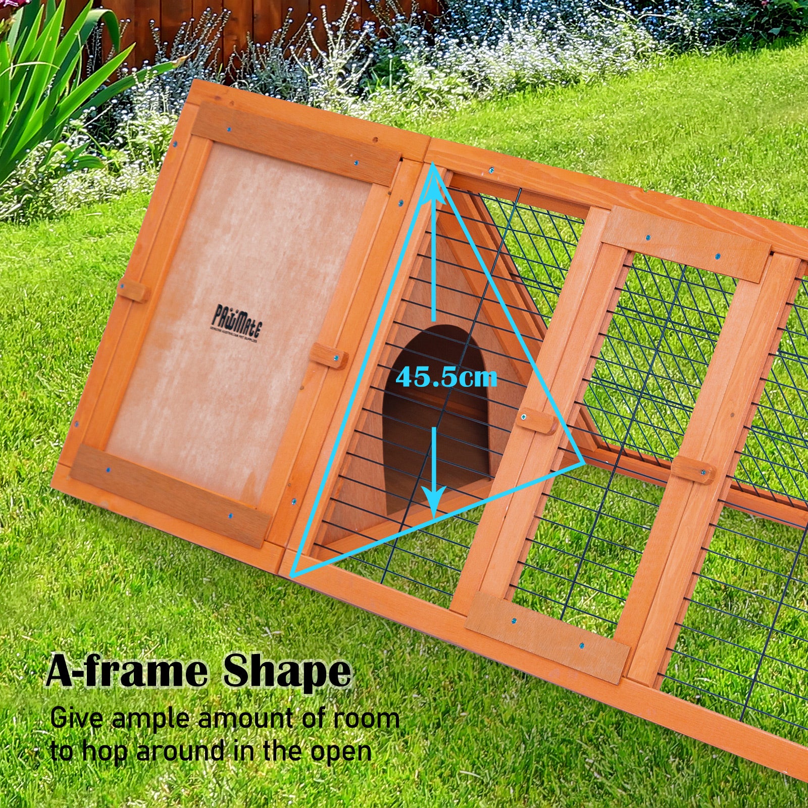 Paw Mate Rabbit Hutch Ester Triangular Wooden Chicken Guinea Pig Cage