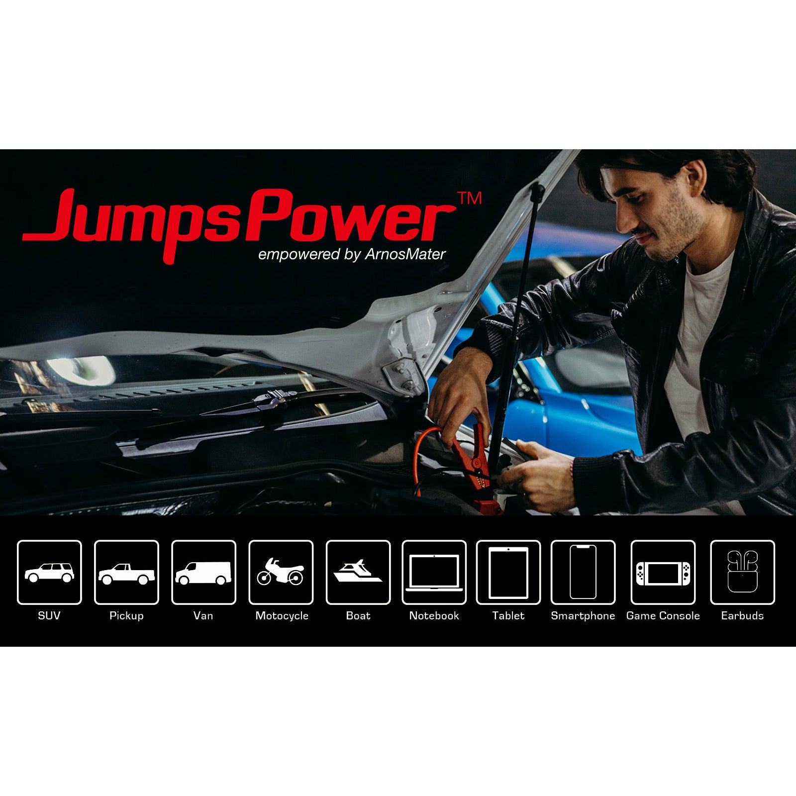 Jumpspower GTS 37000mWh Jump Starter 2000A USB-C Powerbank Wireless Charger