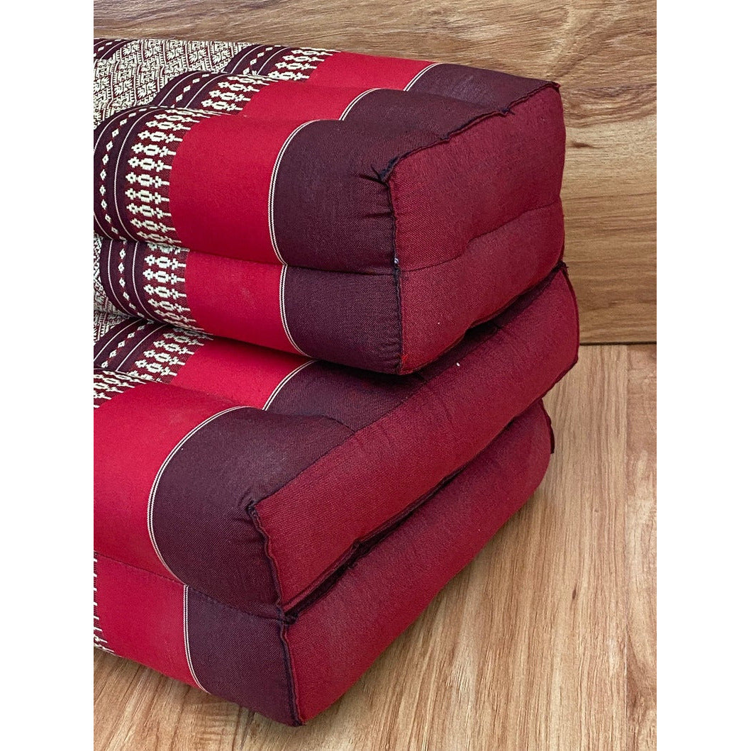 3-Fold Zafu Meditation Cushion Medium Size-RED