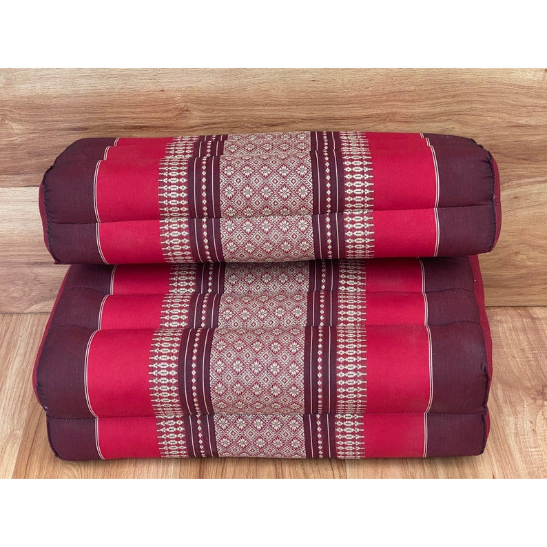 3-Fold Zafu Meditation Cushion Medium Size-RED