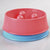 1 x Medium Pet Anti Gulp Feeder Bowl Dog Cat Puppy slow food Interactive Dish Pink