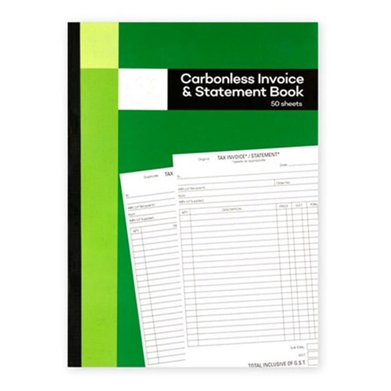 12 x Book Carbonless Invoice &amp; Statement A4 50 sheets
