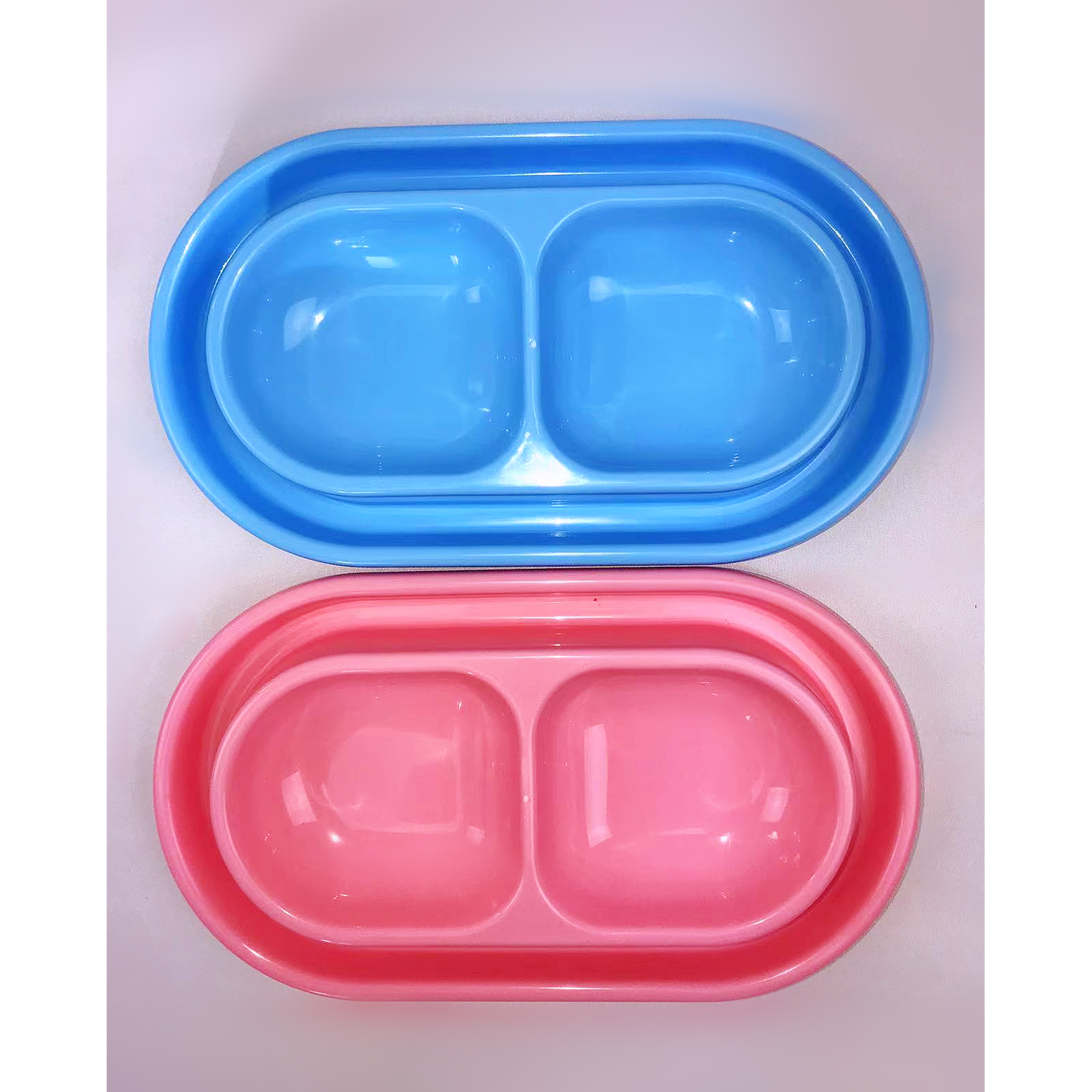 2 x Large Anti-Ant Pet Plastic Rabbit Dog Feeding Bowls Cat Rabbit Guinea Pig Feeder