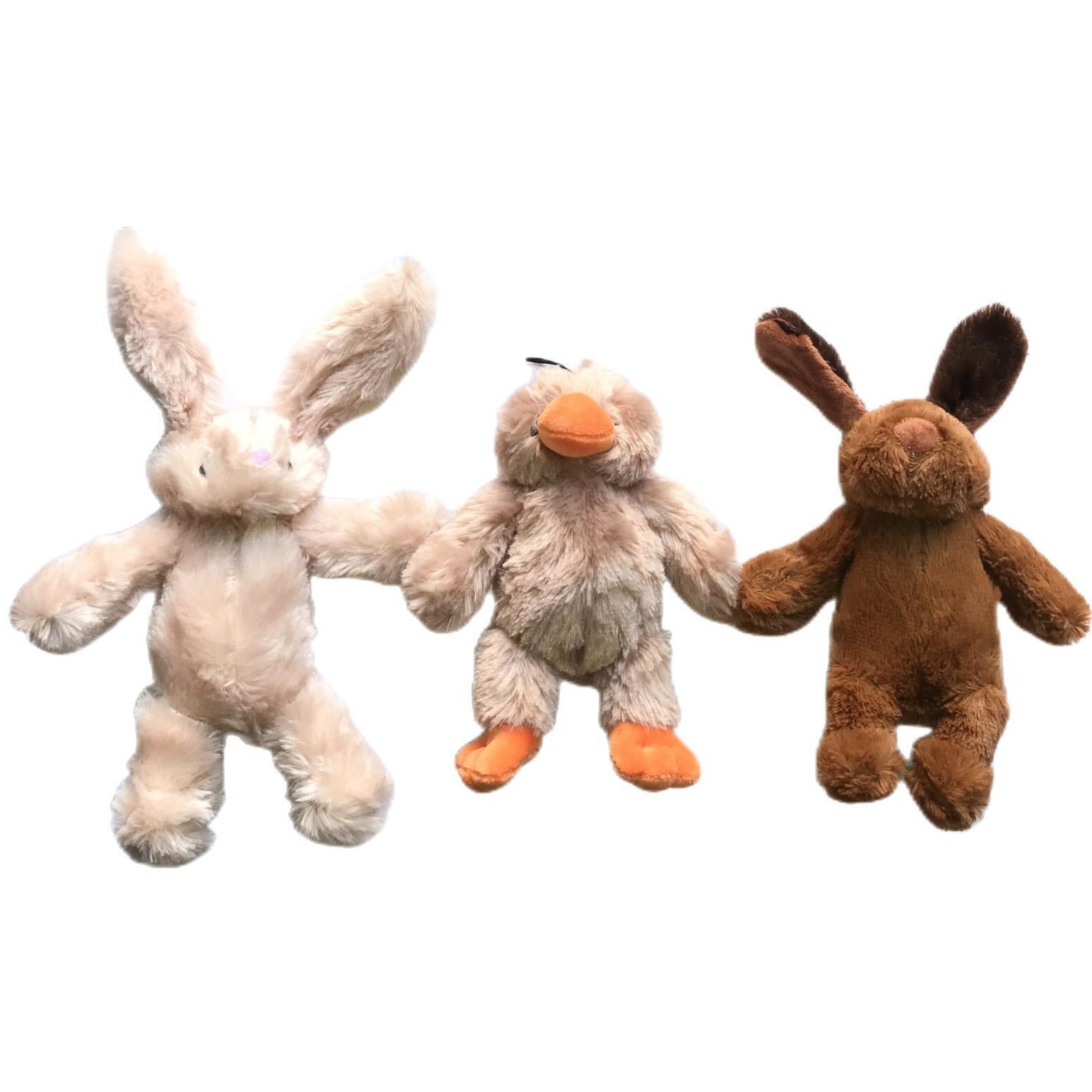 3 x Pet Puppy Dog Toy Play Animal Plush Toy Soft Squeaky 25 cm Toy