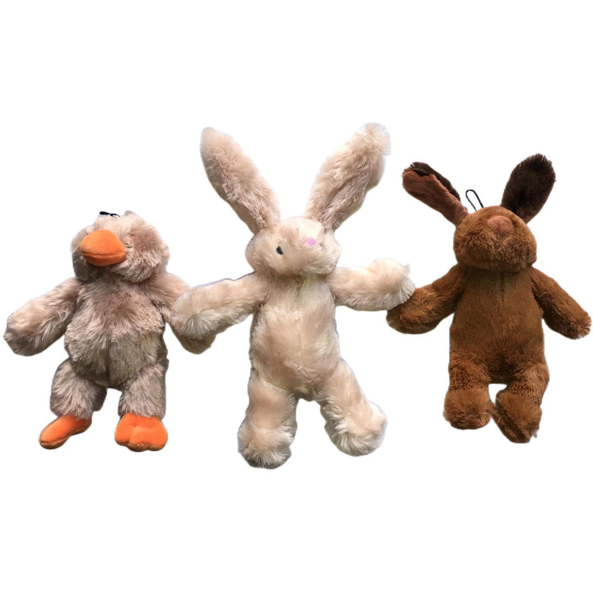 3 x Pet Puppy Dog Toy Play Animal Plush Toy Soft Squeaky 25 cm Toy