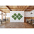 4 x Garden Vertical Wall Hanging Artificial Plants Interlocking Tile Hedge Green UV 50x50cm