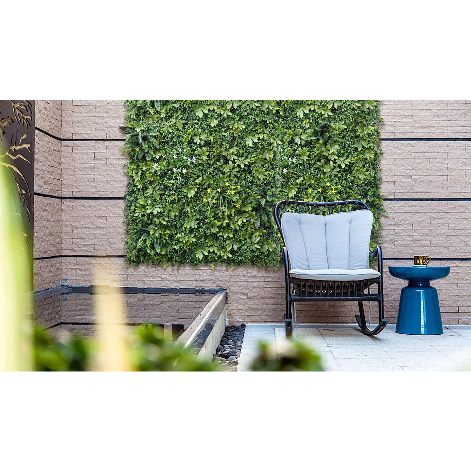 5 SQM Artificial Plant Wall Grass Panels Vertical Garden Foliage Tile Fence 1X1M