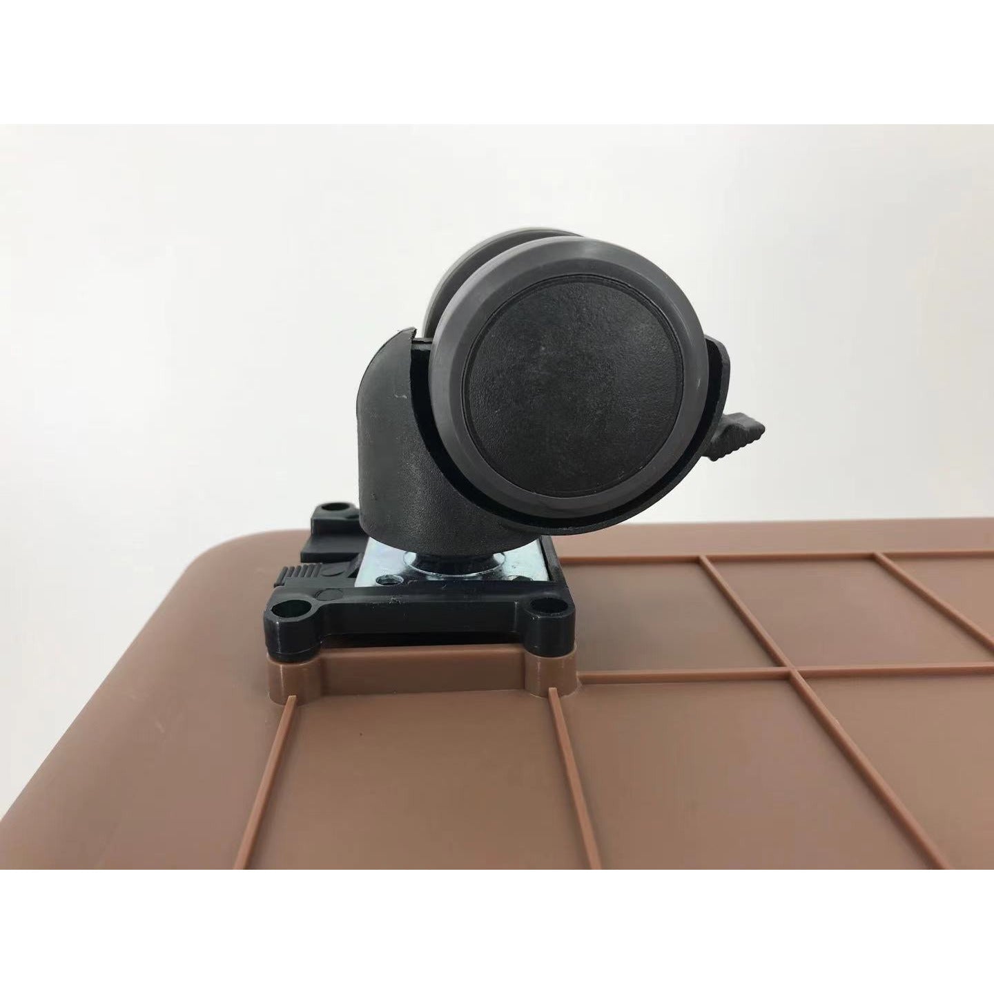 Brown Large Dog Puppy Cat Crate Pet Carrier Cage With Tray, Bowl & Wheel