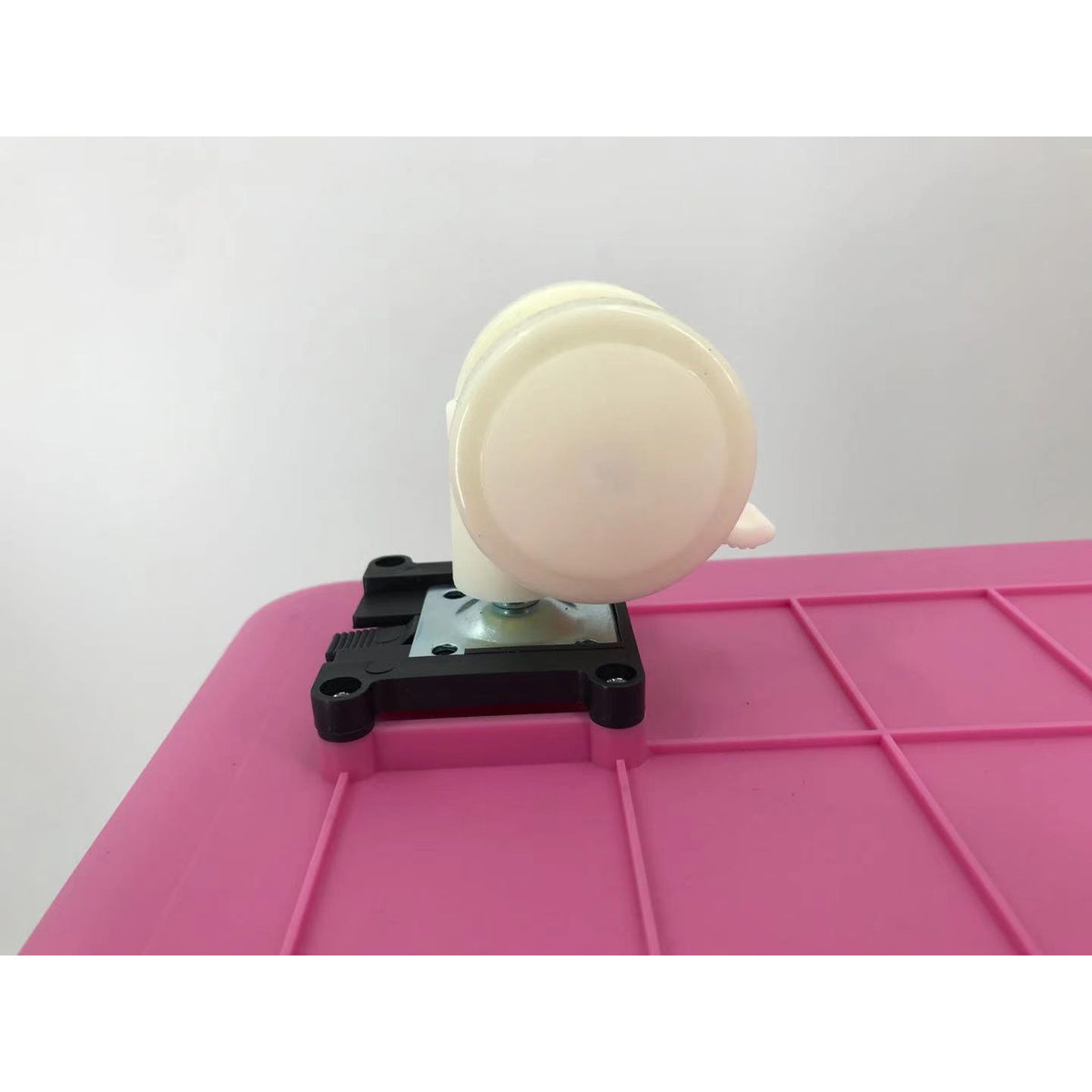 Pink Large Dog Puppy Cat Crate Pet Carrier Cage W Tray, Bowl & Removable Wheels