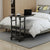 Side Table with Storage Shelves, Height Adjustable Sofa Couch Coffee End Table Bedside Table Laptop Desk with Wheels
