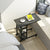 Side Table with Storage Shelves, Height Adjustable Sofa Couch Coffee End Table Bedside Table Laptop Desk with Wheels