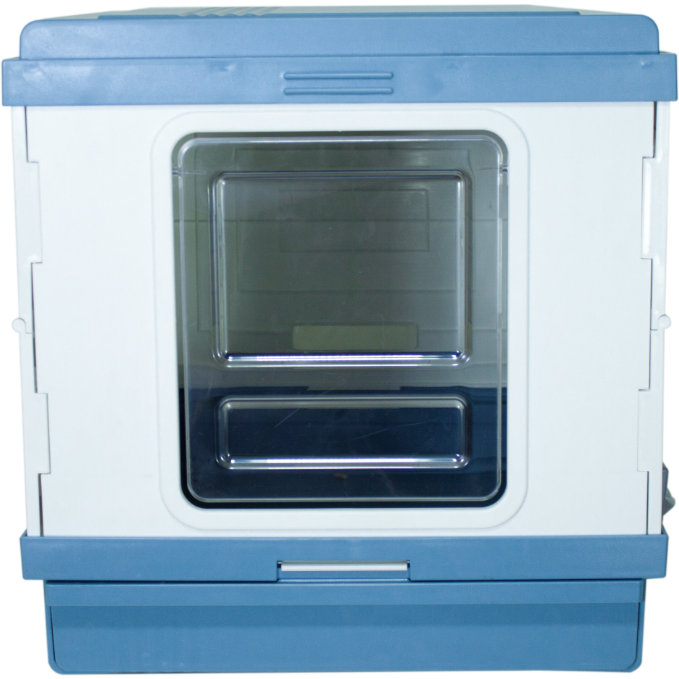 XL Portable Cat Toilet Litter Box Tray Foldable House with Handle and Scoop Blue