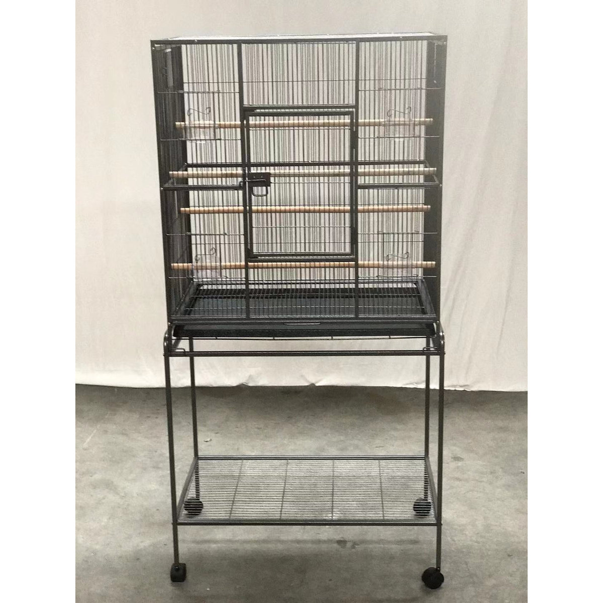 161 cm Bird Cage Parrot Aviary Pet Stand-alone Budgie Perch Castor Wheels