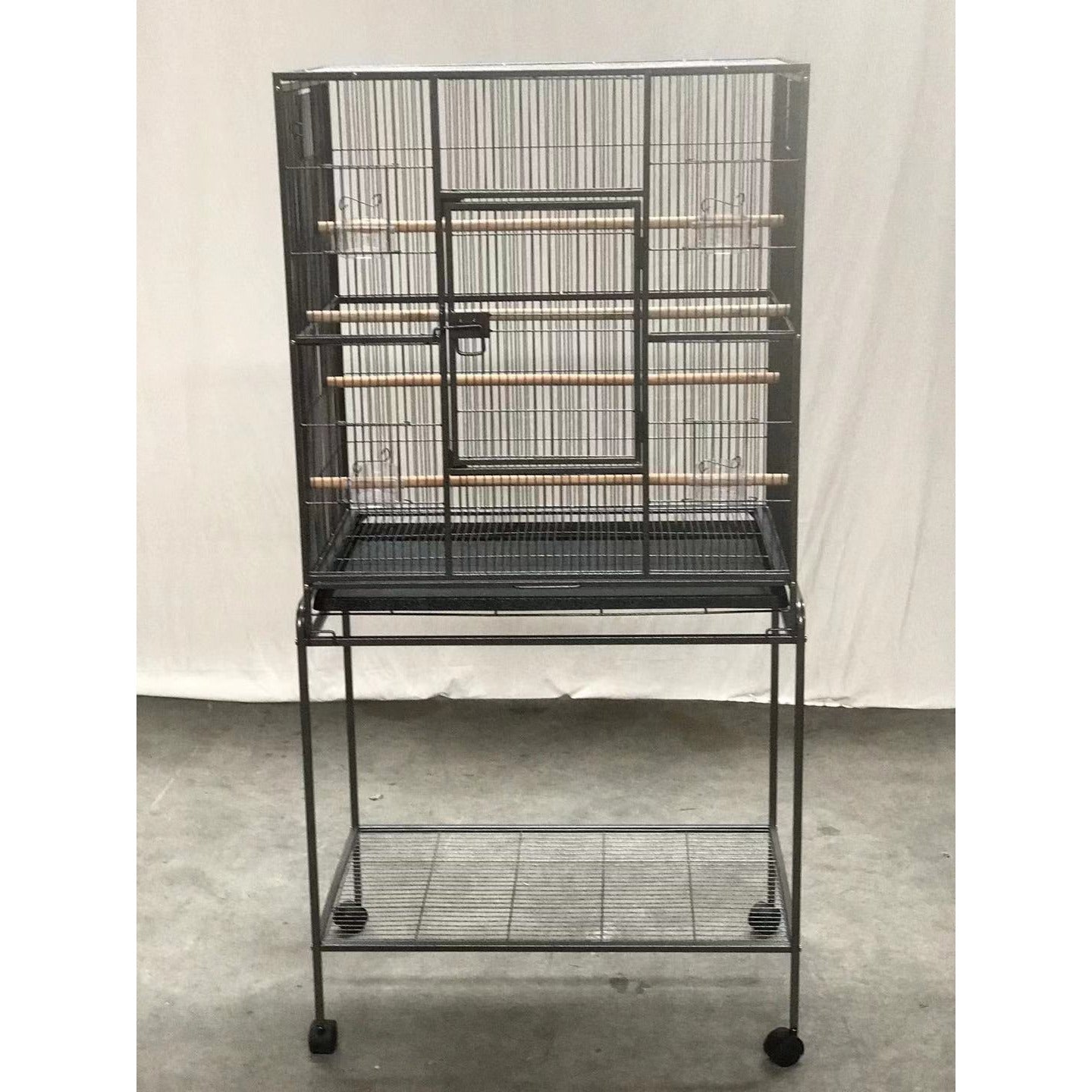 161 cm Bird Cage Parrot Aviary Pet Stand-alone Budgie Perch Castor Wheels