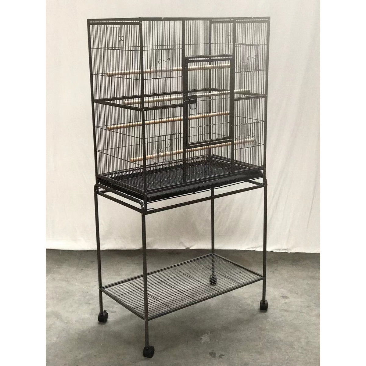 161 cm Bird Cage Parrot Aviary Pet Stand-alone Budgie Perch Castor Wheels