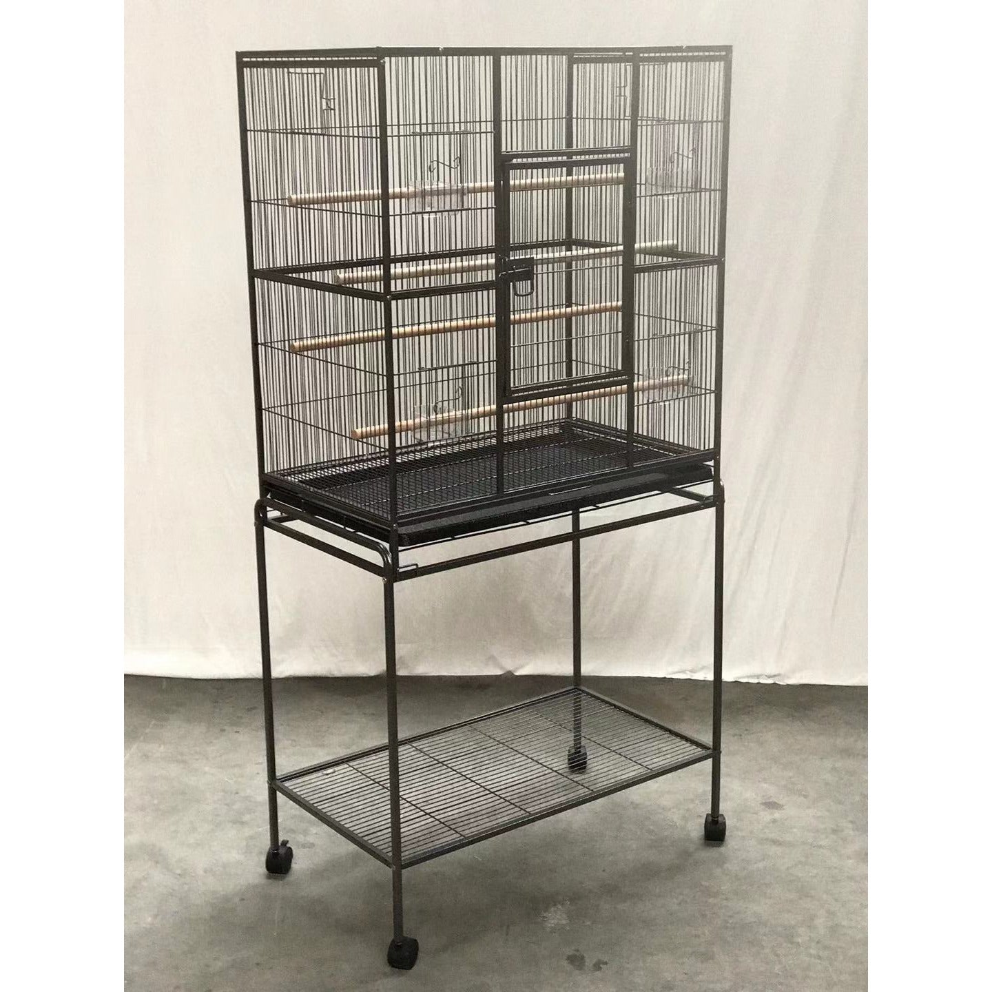161 cm Bird Cage Parrot Aviary Pet Stand-alone Budgie Perch Castor Wheels