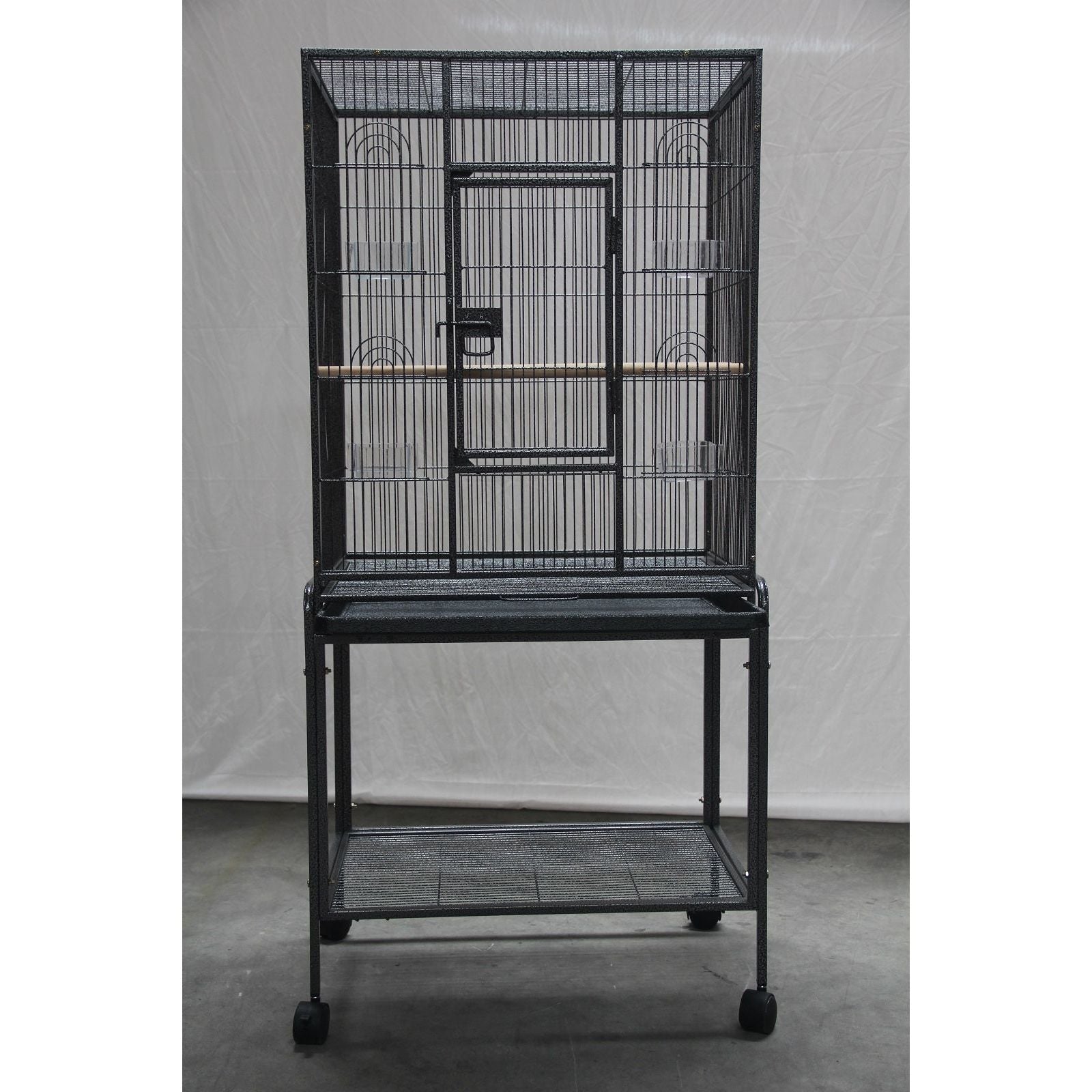 YES4PETS 135cm Bird Cage Parrot Aviary Pet Stand-alone Budgie Perch Castor Wheels