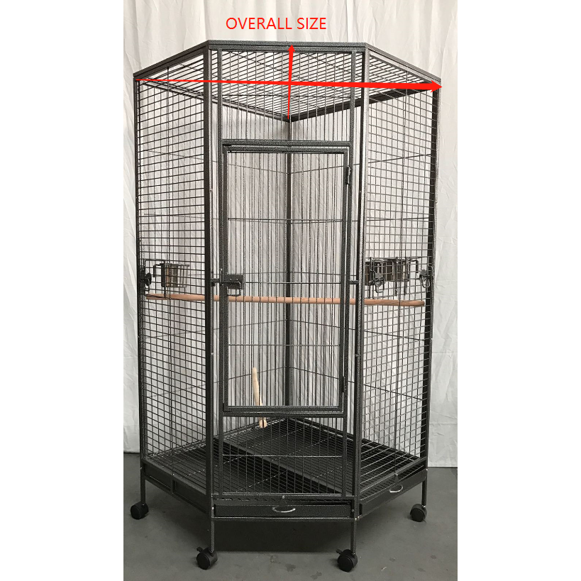 162cm Large Corner Bird Cage Pet Parrot Aviary Perch Castor Wheel