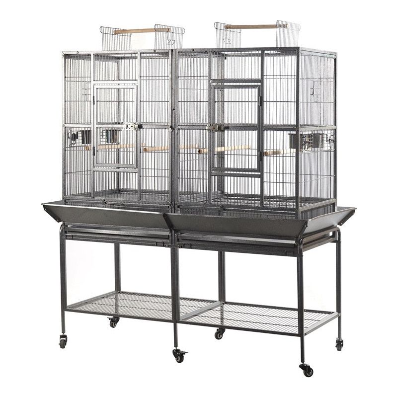 YES4PETS XL 184 cm Bird Cage Pet Parrot Aviary  Perch Castor Wheel Removable Divider