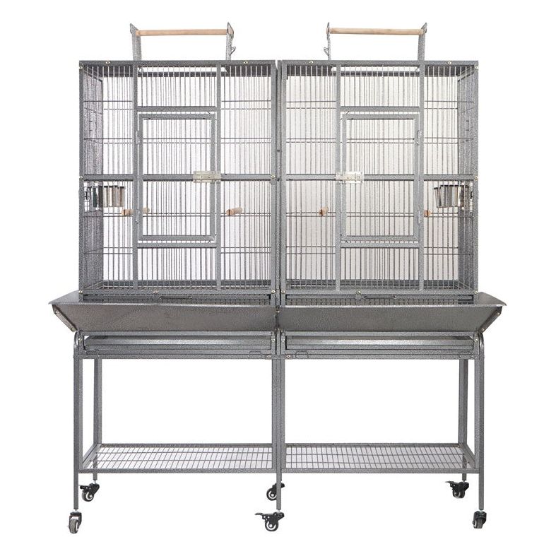 YES4PETS XL 184 cm Bird Cage Pet Parrot Aviary  Perch Castor Wheel Removable Divider