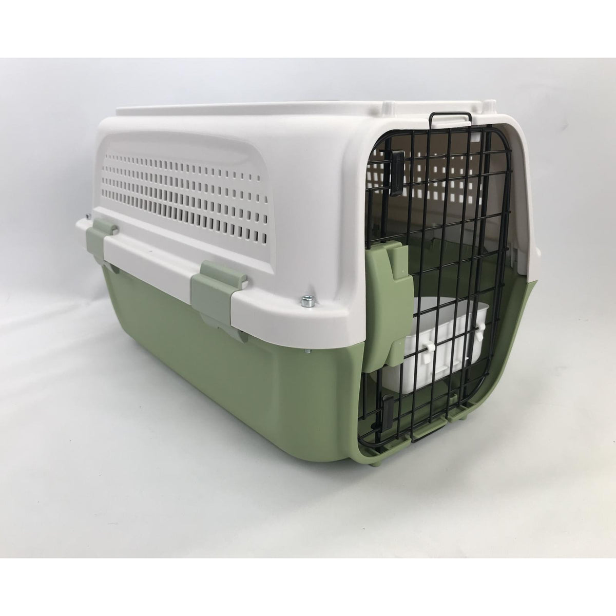Medium Dog Cat Rabbit Crate Pet Kitten Carrier Parrot Cage Grey Green