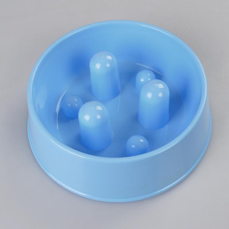 1 x XL Pet Anti Gulp Feeder Bowl Dog Cat Puppy slow food Interactive Dish Blue