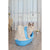 Large Hooded Cat Toilet Litter Box Tray House With Scoop Blue
